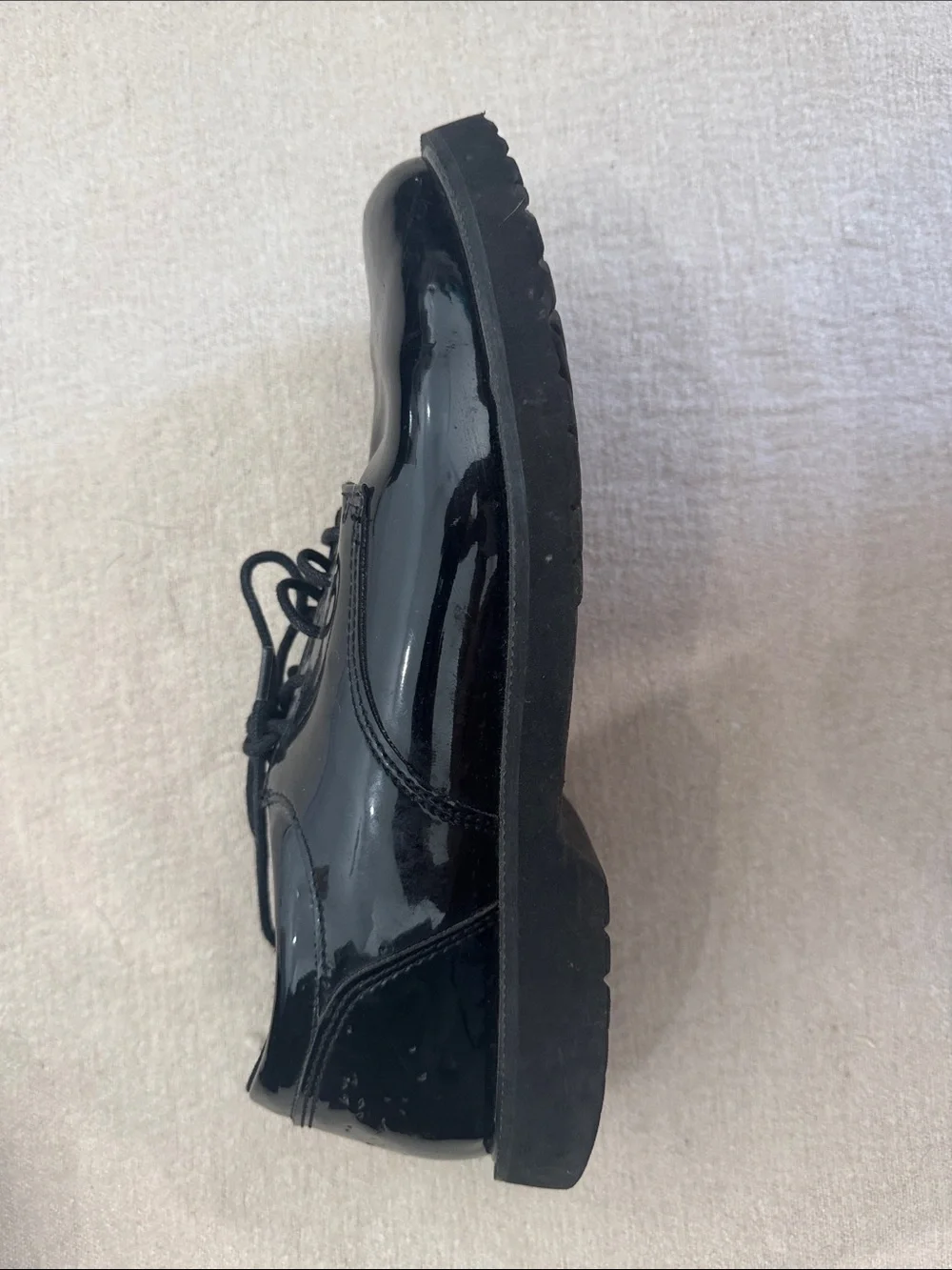 Bates Black Patent Leather Derby Shoes